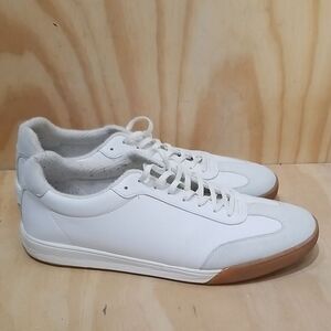 Aldo White and Tan Leather sneakers Mens Size 13